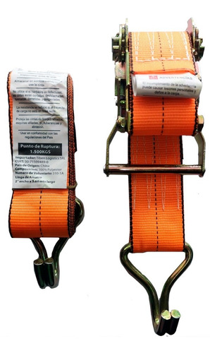 Imagen 1 de 6 de Cinta De Amarre Linga Malacate Crique Auto Moto 5cm X 3,6mt