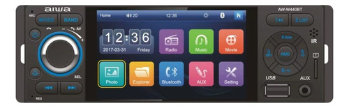 Auto Radio Aiwa Táctil 4 Pulgadas 1 Din Bluetooth Mirrorlink