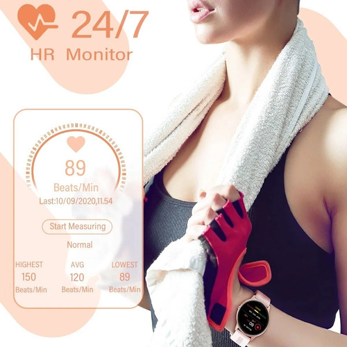Imagen 3 de 7 de Smartwatch Para Mujer, Reloj Inteligente, Reloj Bluetooth