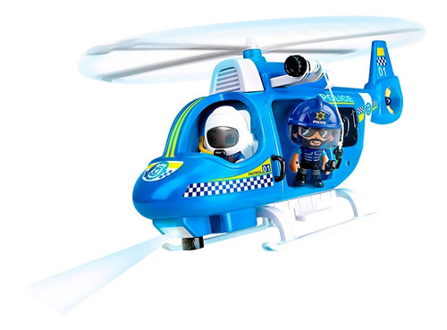 Imagen 3 de 5 de Pinypon Action Helicóptero Policía 1 Figura Y Acc 14782