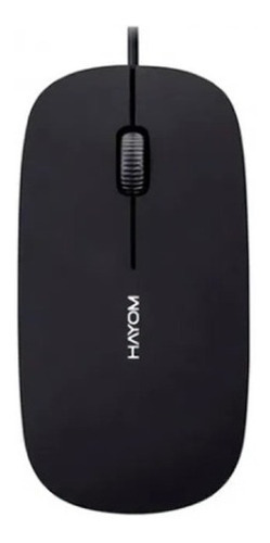 Imagem 4 de 6 de Mouse Office Com Fio Usb Preto 3 Botões Para Pc E Notebook