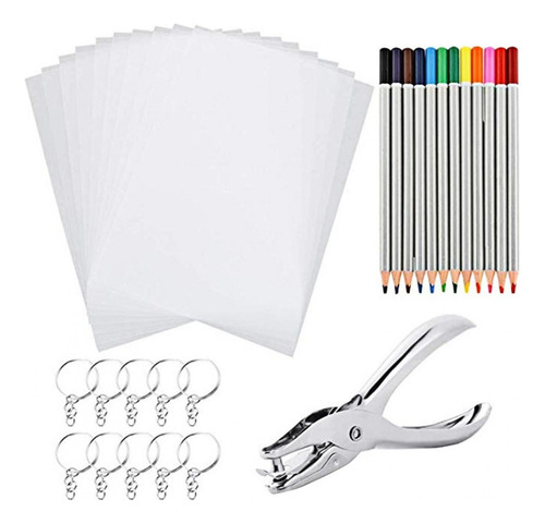 33 Pieces Shrink Plastic Sheet Kit Diy Shrinky Art Paper Set