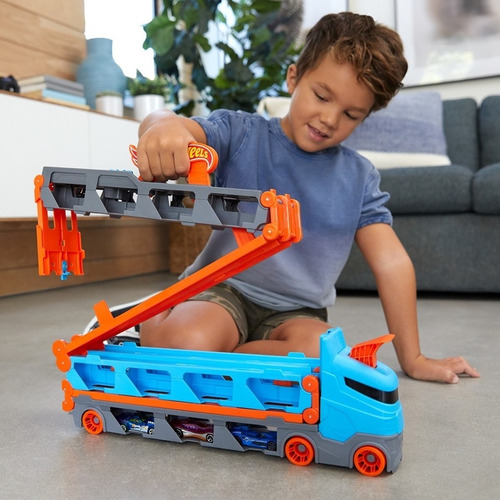 Imagem 10 de 10 de Hot Wheels City Guincho Pista Corridas Speedway Hauler Gvg37