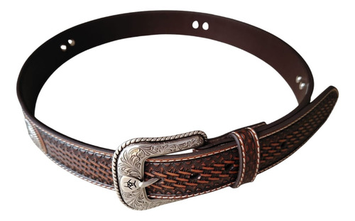 Cinturon Vaquero Ariat Para Caballero Café Chapeton 38