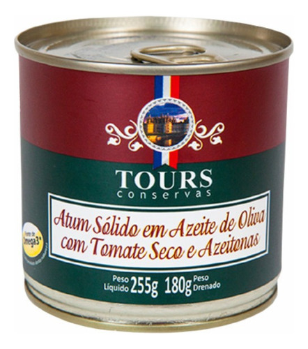 Kit 2x: Atum Sólido Em Azeite Com Tomate Seco Tours 255g