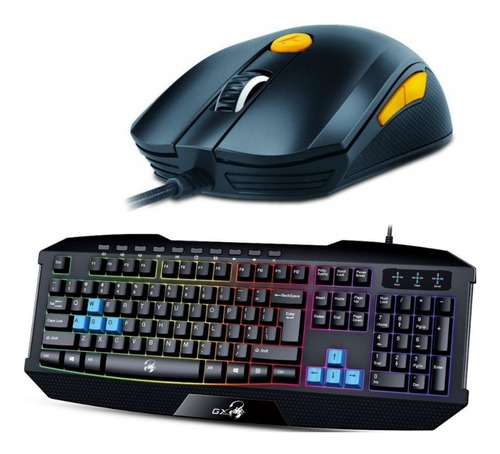 Combo Kit Gamer Genius Scorpion Teclado K215 Y Mouse M8-610