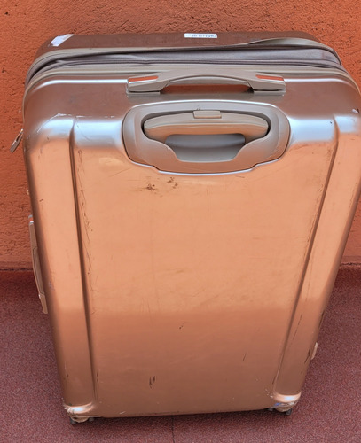 Maleta Grande Samsonite Plástico Semirigido Crema Lisa (Usado)