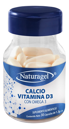 Turgel Clcio Con Vit D3 Y Omeg 3, 30 Cpsuls 1.3g Sbor Sin Sbor