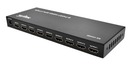 Splitter Hdmi Activo Nisuta 8 Puertos Full Hd 1080p 3d