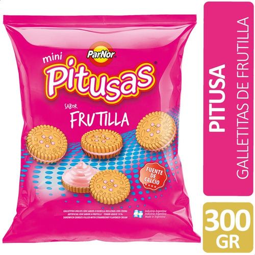 Galletitas Pitusas Sabor Frutilla Mini Galletas Dulces 
