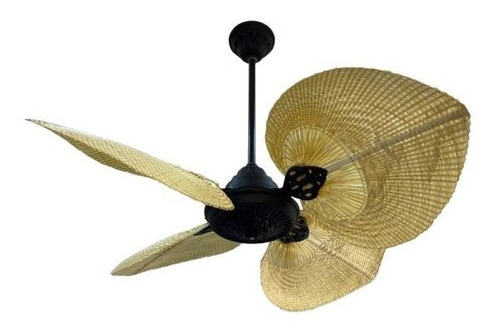 Ventilador De Techo Windlux Modelo Sheli C/ Palas De Rattan