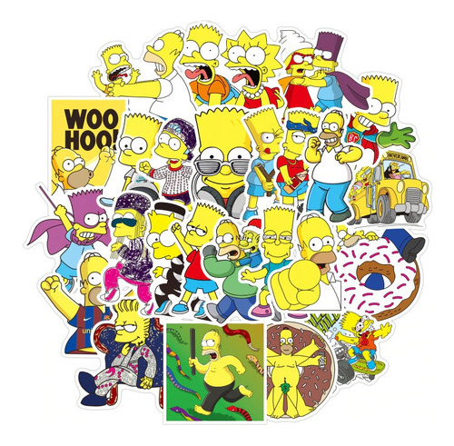 Stickers Los Simpsons - Pegatinas - 50 Unidades 