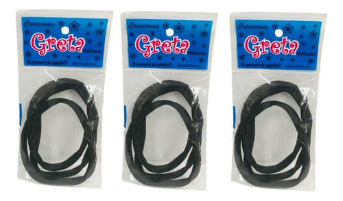 Vincha Elastica Greta 3 Pack X 3 Unid Lycra Ar1 Vgre Ellobo