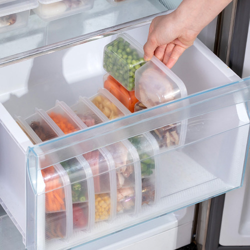 Contenedor De Comida Para Nevera De 10 Piezas, 4 Compartimen