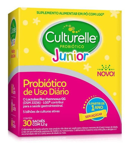 Culturelle Probiótico Junior 30 Sachês 1,2g Cada Sabor Sem sabor