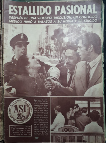 Revista Asi 289 1968 Nixon Pepe Biondi Violencia Policial