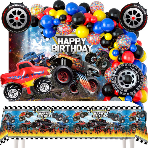 Tire Racecar Wheels Globos Decoración De Fiesta De Cumpleaños InBoxxarty 26pcs