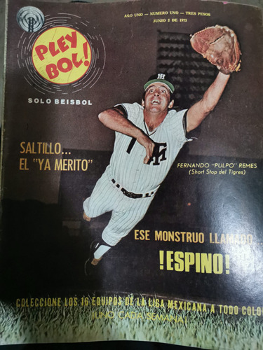 Revista De Béisbol Playbol # 1 De Macc División 1973