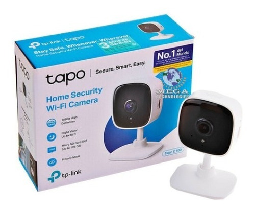 Camara Ip Wifi Tp Link Tapo C100 1080p Micro Sd Noche Audio