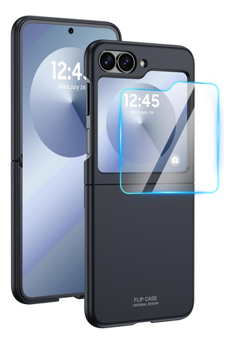 Funda + Protector De Pantalla Para Samsung Z Flip 6 Negro