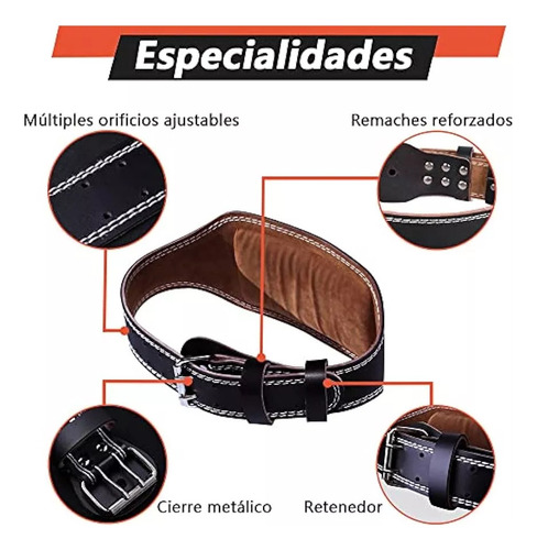 Nuevo Cinturón De Pesas Con Forro De Cuero For Gimnasio