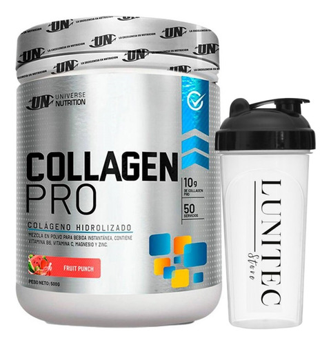 Colágeno Universe Nutrition Collagen Pro 500g Fruitp +shaker Sabor Fruit Puch