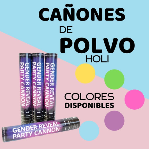 Cañones De Polvo Holi  Revelacion De Genero Gender Reveal