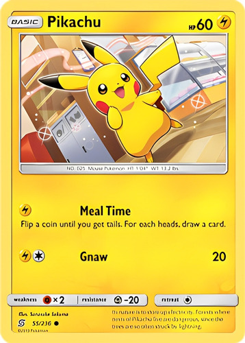 Carta Pokémon Pikachu Original Unified Minds Meal Time