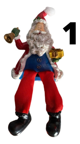 Imagem 3 de 10 de 4 Enfeite De Natal Papai Noel Feito Em Resina Para Decoração