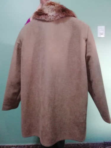 Saco Abrigo, Mujer Xl Con Cuello De Peluche