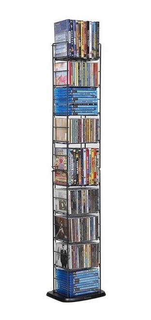 Rack De Estantes Ajustables Para Organizar Cds/dvd, Negro | Mercado Libre