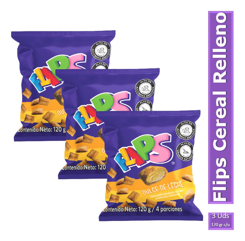 Cereal Relleno Flips 120gr X3 Uds