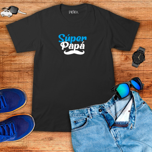 Franela Hombre Personalizada Super Papa Mostacho