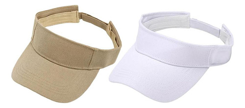 Juego De 2 Gorra Ajustable Con Visera Para El,, Golf, Tenis,