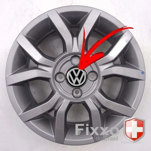 Imagem 6 de 6 de 4 Calotinhas Miolo 55mm Tampa Centro De Roda Volkswagen Up