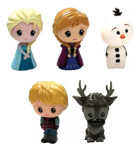 Juguete Set 5 Muñecos Princesas Frozen 12cm Babymovil