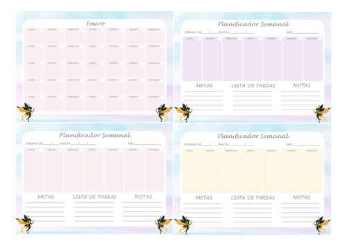 Kit Imprimible +40 Planners A4 +pdf + Editables Osa