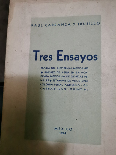 Libro Tres Ensayos Año 1944