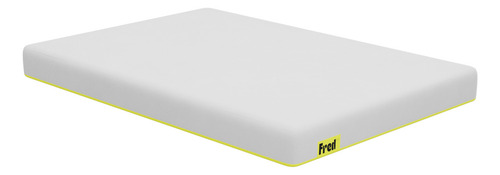 Colchón Individual Fred De Espuma En Caja 14cm Alto, Firme Blanco