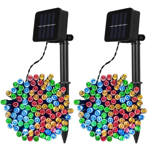 2 Luces De Cadena Llevadas De Hadas A Prueba De Agua Solar 1