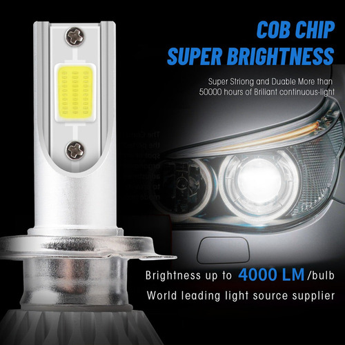 H7 Blanco Kit Faros Led Luz Alta Y Baja For Audi