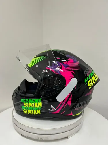 Capacete Axxis Segment Simian B13 Rosa Verde Feminino Leve