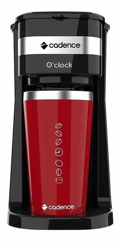 Imagem 3 de 5 de Cafeteira Cadence Oclock Caf205 Preta Vermelha 220v