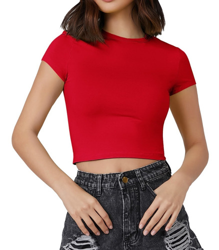 Blusa Crop Top Ombliguera Casual Edecan Modelo Cancun