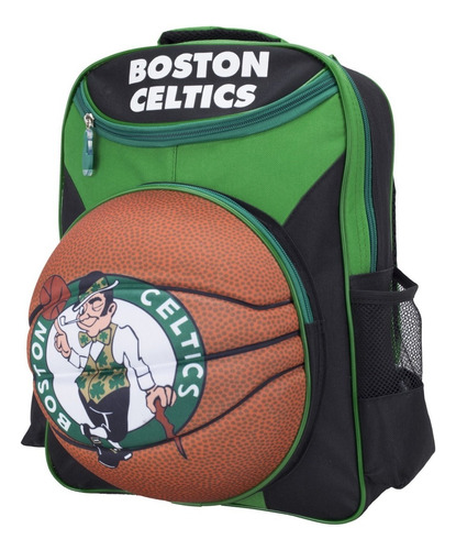 Mochila Infantil 3d Bola Boston Celtics Cor Verde-musgo