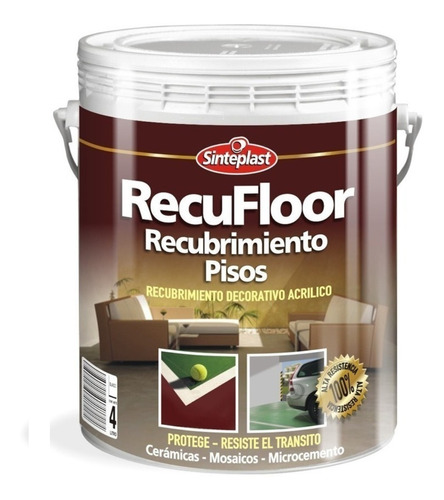 Recufloor Recubrimiento Acrilico Para Pisos X 20 Lts - Sinteplast  - Universo Pinturerias