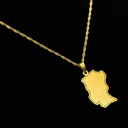 Cadena Y Dije Provincia Argentina Oro 18k Santa Cruz 55 Cm