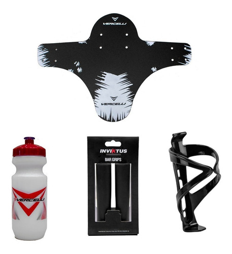 Kit Paralama Bike +garrafinha E Suporte E Manopla