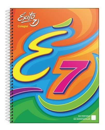 Cuaderno Exito E7 Espiralado 60 Hojas Rayado Tapa Cartón