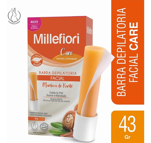 Barra Depilatoria Rostro Millefiori 43g Piel Sensible (6 Un)